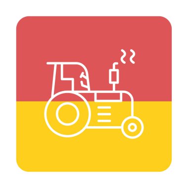 Traktör simgesi web çizimi