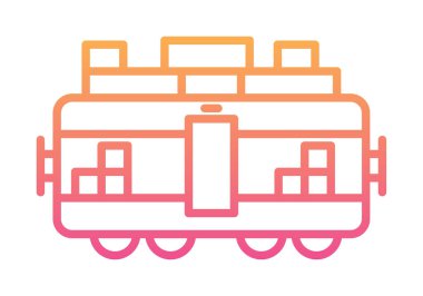 Tren kargosunun vektör çizimi