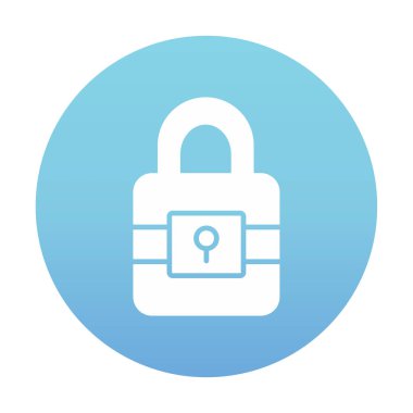 Beyaz arkaplanda asma kilit vektör çizimi