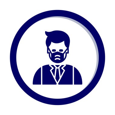 Yüz maskesi çizgisi ikonu, hastalık önlemenin vektör piktogramı. Koronavirüsten korunma giysisi, hava kirliliği, toz, grip illüstrasyonu, tıbbi gereç deposu tabelası.