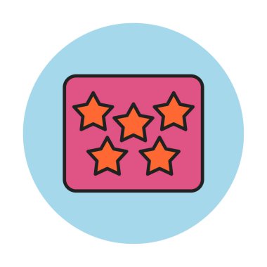 Beş Yıldız derecelendirme konsepti vektör çizimi