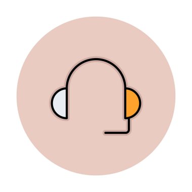 kulaklık simgesi vektör illüstrasyon destek servisi
