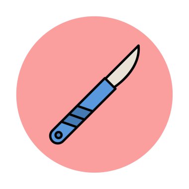 Cerrahi bıçak. Web simgesi basit illüstrasyon 