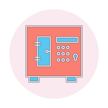 Güvenli kutu simgesinin vektör çizimi