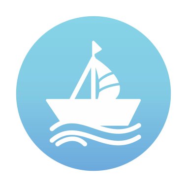 tekne ikonu vektör çizimi tasarımı 