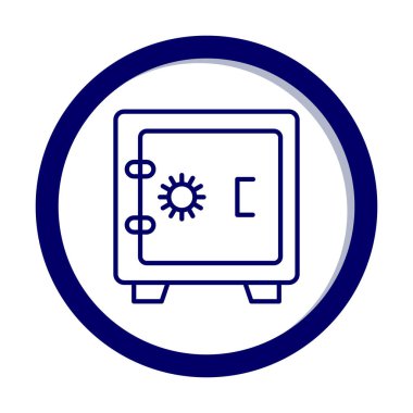 Güvenli simge, loker işareti, vektör illüstrasyonu