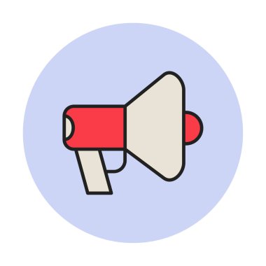 megafon simgesi, vektör illüstrasyonu