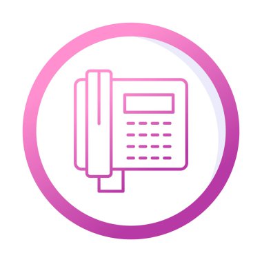 Basit Telefon Simgesi, vektör illüstrasyonu