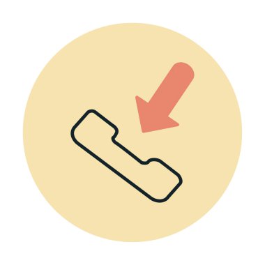 telefon arama simgesi, vektör illüstrasyonu basit tasarım