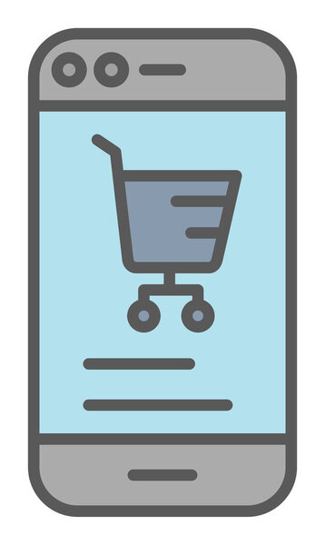 simple Online Phone Marketing icon, vector illustration