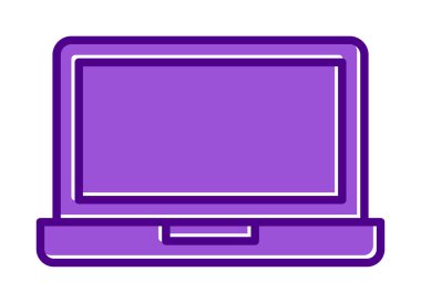 Dizüstü bilgisayar simgesi vektör çizimi