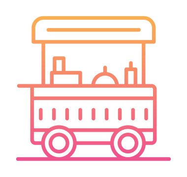 vector illustration of Food Cart icon 