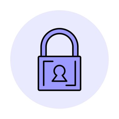 kilit simgesi web basit illüstrasyon