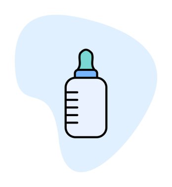 Bebek şişe simgesinin vektör illüstrasyonu