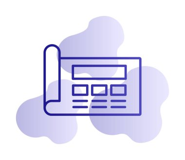 Şablon simgesi, vektör illüstrasyonu basit tasarım