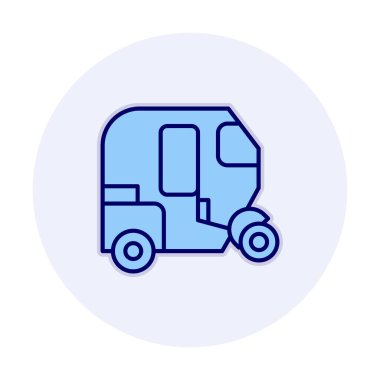 Tuk Tuk simge vektör illüstrasyonu