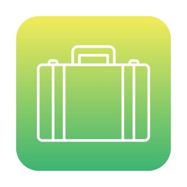 Evrak çantası vektör düz simgesi. İş durumu simgesi, bavul emojisi, vektör illüstrasyonu