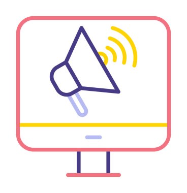 çevrimiçi pazarlama simgesi vektör illüstrasyonu