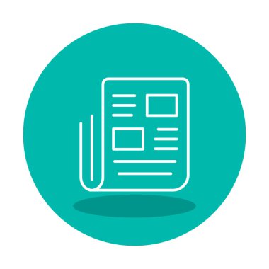 Haber kağıdı simgesi, vektör illüstrasyonu basit tasarım