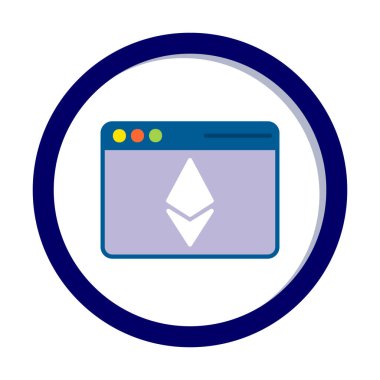 Ethereum Tarayıcı simgesi, vektör biçimi