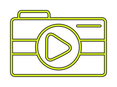 Video kamera. Web simgesi basit illüstrasyon 