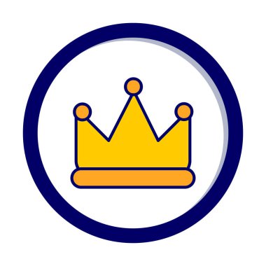 Taç vektör simgesi. Basit resimleme