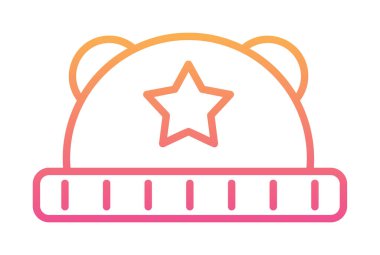 Bebek Şapka. Web simgesi basit illüstrasyon 