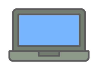 Dizüstü bilgisayar simgesi vektör çizimi