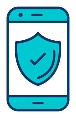 Güvenlik Düz simgesi, Kalkanlı Telefon 