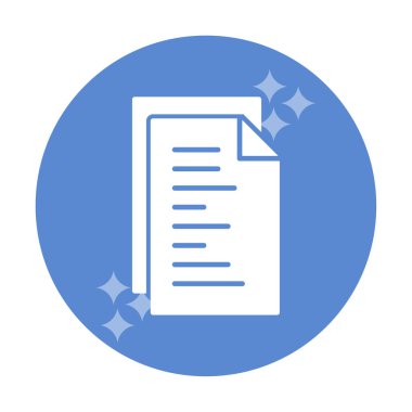 belge simgesi, vektör illüstrasyonu basit tasarım