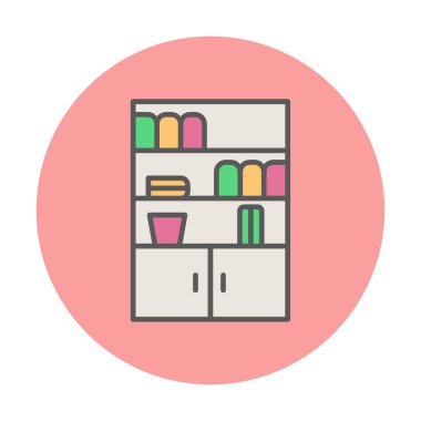 Dolap simgesi, vektör illüstrasyonu basit tasarım