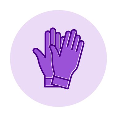 Saftey Eldivenleri ikon vektör çizimi