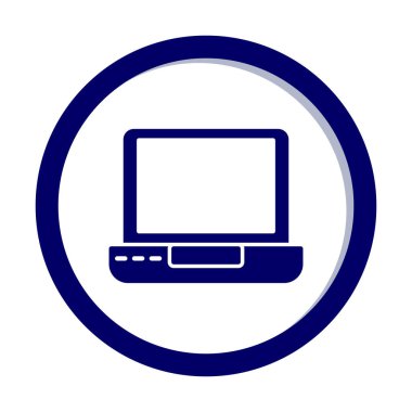 Dizüstü bilgisayar simgesi vektör çizimi