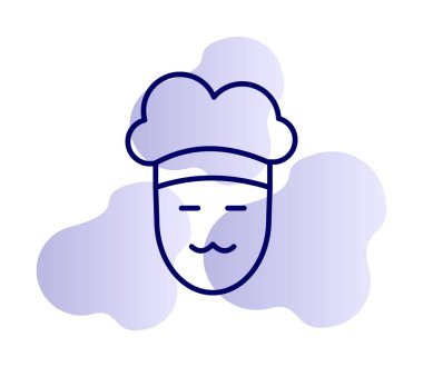 Şapka vektör illüstrasyon tasarımında basit şef