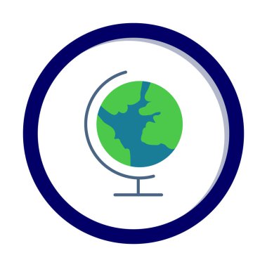 dünya simgesi, vektör illüstrasyonu basit tasarım