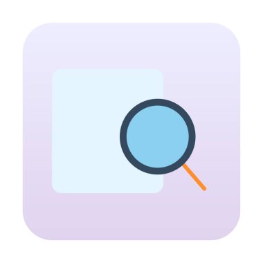 Büyüteç, modern simge, Arama kavramının vektör illüstrasyonu             