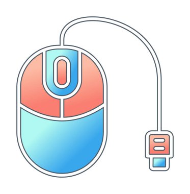 bilgisayar faresi, basit simge vektör çizimi 