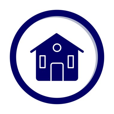 Eve. Web simgesi basit illüstrasyon