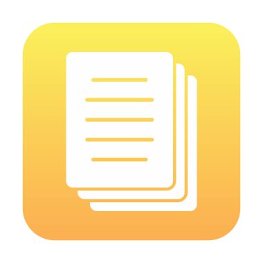 belge simgesi, vektör illüstrasyonu basit tasarım