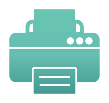 yazıcı simgesi web basit illüstrasyon