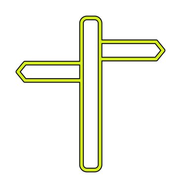 iki yönlü ikon. Vektör illüstrasyonu, düz tasarım