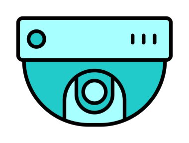 CCTV kamerası. Web simgesi basit illüstrasyon