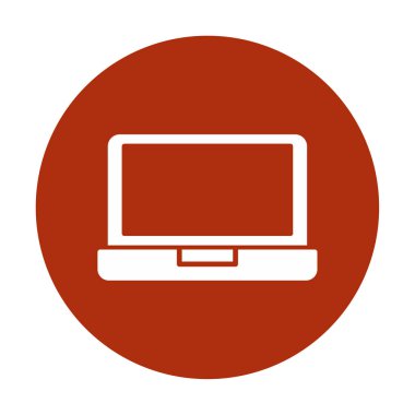 Dizüstü bilgisayar simgesi vektör çizimi