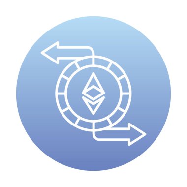 Ethereum Exchange web simgesi, vektör illüstrasyonu. ethereum işareti, kripto para birimi resmi