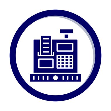 Kasiyer Makine simgesi vektör illüstrasyonu