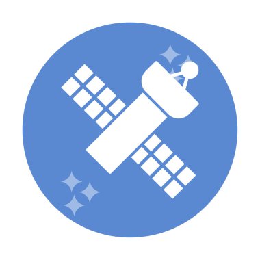 Uydu Simgesi, vektör illüstrasyonu