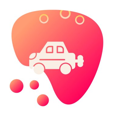 Araç Oyuncağı simgesi arka planda izole edildi