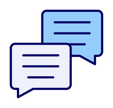 Basit konuşma baloncukları Konuşma simgesi, vektör illüstrasyonu