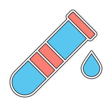 test tübü ikon vektör çizimi