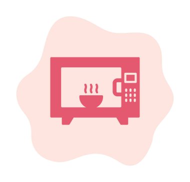 mikrodalga fırın ağı basit simge illüstrasyonu